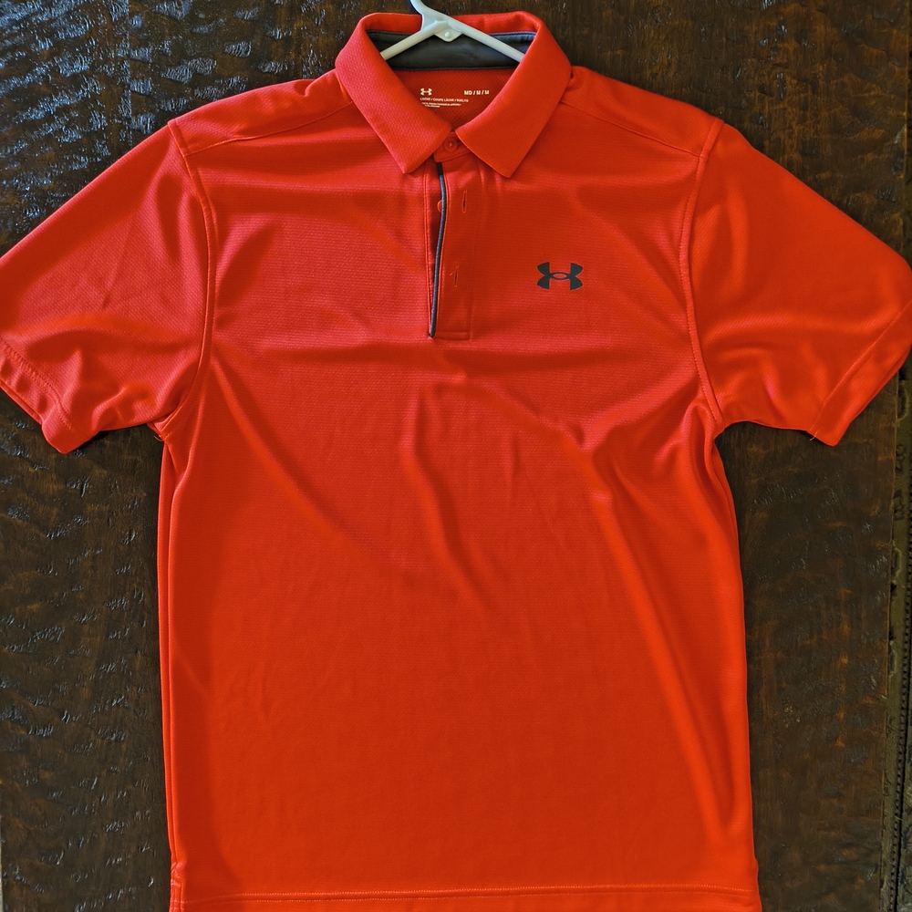 Under Armour Men's Vibrant Red Loose Polo Shirt